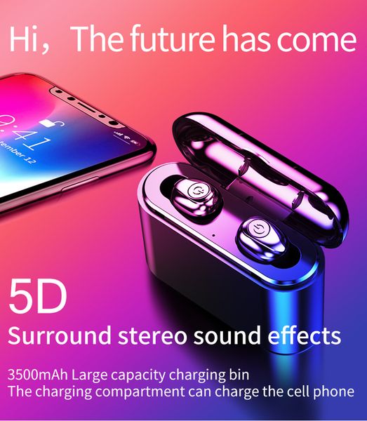 

X8S TWS True Wireless Наушники 5D Стерео Bluetooth-наушники Мини TWS Водонепроницаемые наушники с