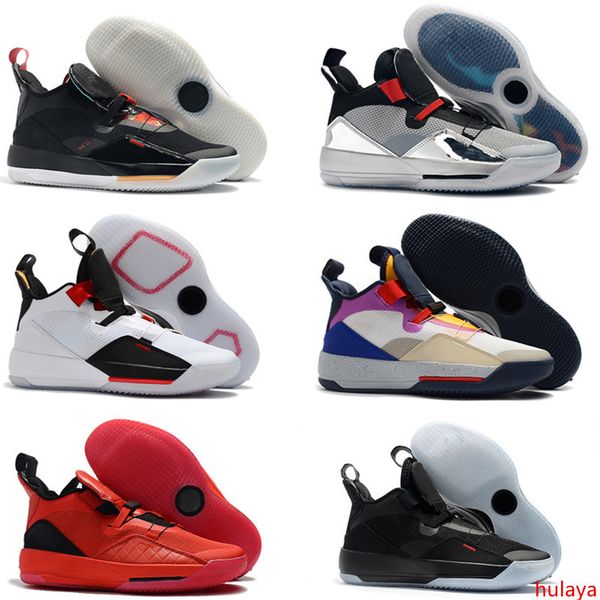 

2019 33s basketball shoes tech pack chinese new year visible utility university red guo ailun metallic silver black sport sneakers trainers