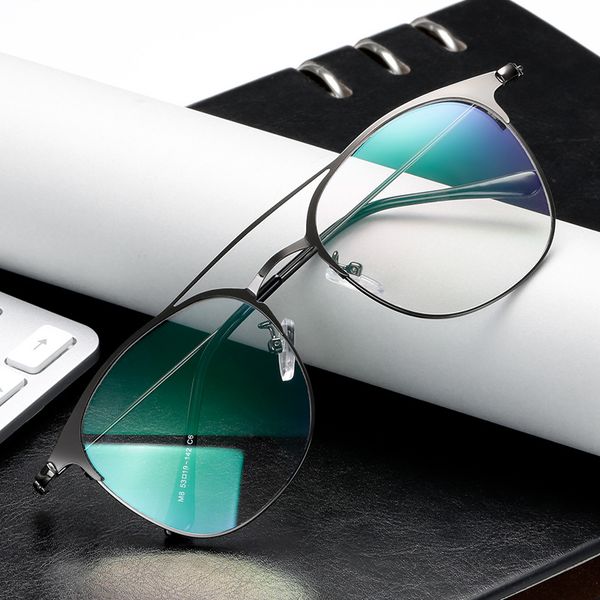 

anti blue light blocking glasses metal vintage square glasses frame men women optical myopia eyeglasses frames man clear eyewear, Black