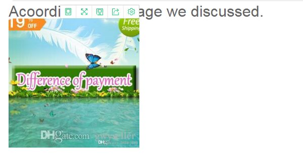 

the payment acoording to message we discussed