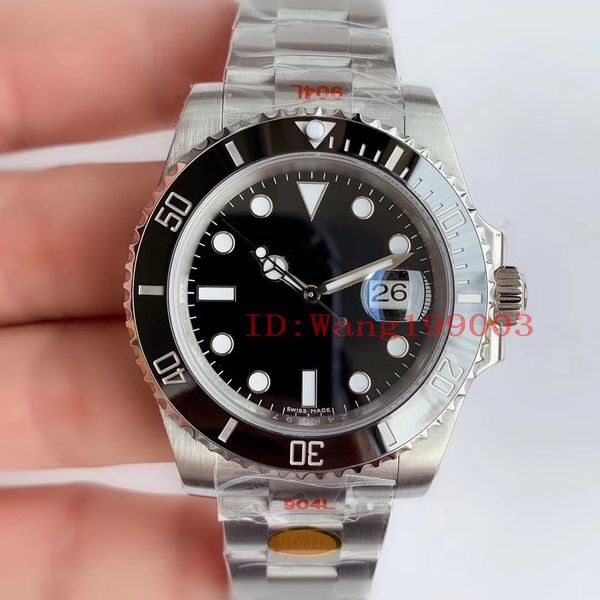 

v10 n 904 steel 40mm 116610 116610ln ceramic swiss cal.3135 movement automatic mens watch watches, Slivery;brown