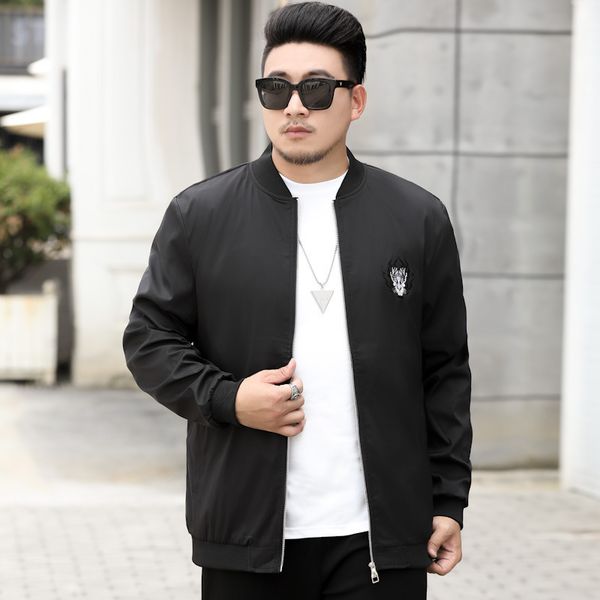 

plus fat plus big season joker jacket male leisure handsome men jacket coat, Black;brown
