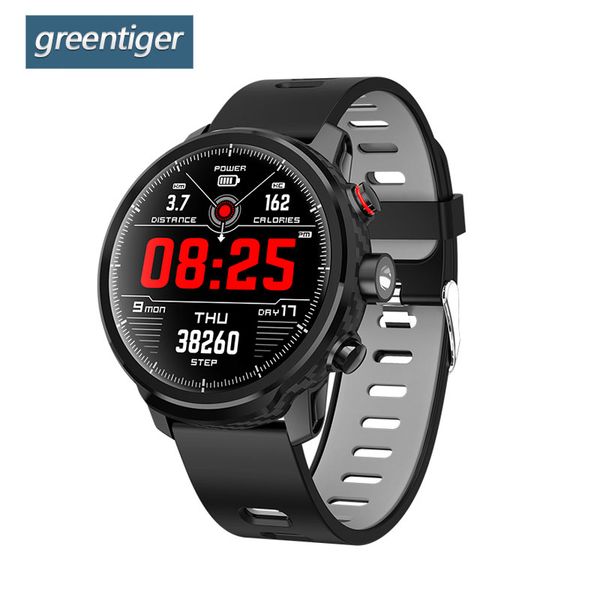 

Greentiger L5 Smart Watch MenIP68 Waterproof Heart Rate Fitness Tracker Message Call Reminder Weather Multiple Sport Smartwatch