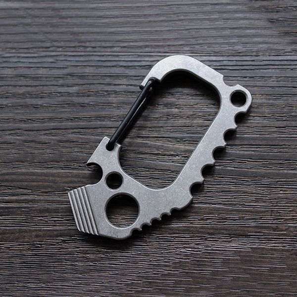 

titaner titanium tc4 ti брелок карабин открывалка для бутылок лом отвертка открытый обороны выживания multi edc инструмент