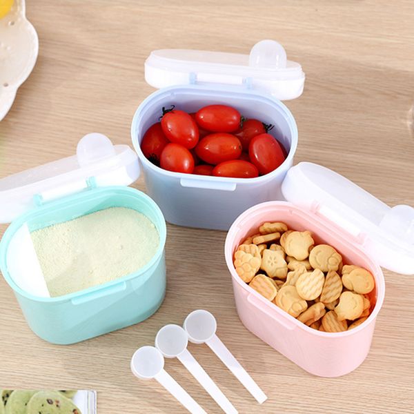 

baby formula milk storage milk powder dispenser portable baby milk powder can container box food storage for infant pp box