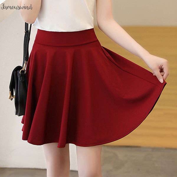 

плюс размер 4xl шорты юбки женская летняя линия весна вс школа высокой талией плиссированные юбки корейский элегантная женщина юбка, Black