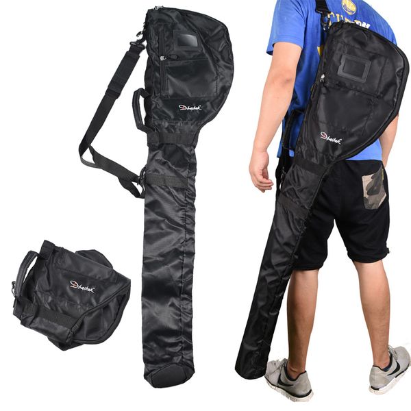 

lots 2 folding black golf travel bag golfer clubs pack portable equipment