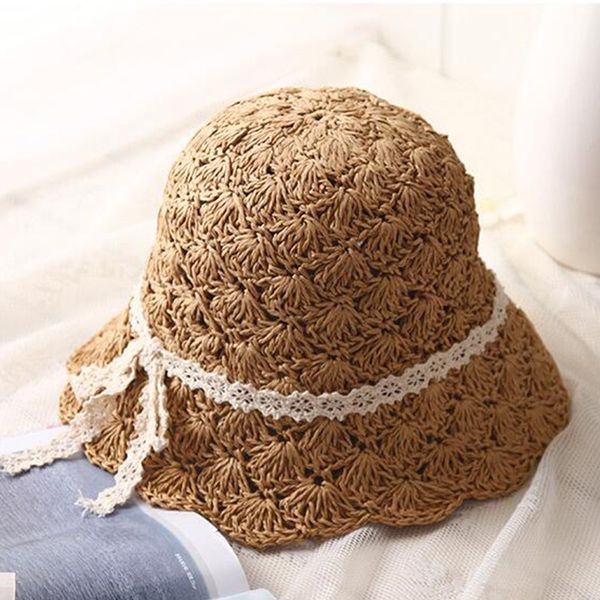 

new handmade girls beach hats hats for girl parent-child sun hats summer straw hat for girls jump ropes