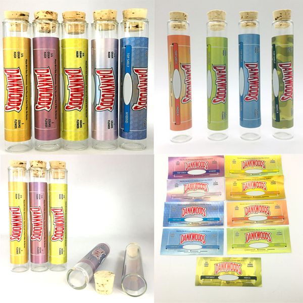 

Dankwook Пустого Pre Ролл Совместной Упаковка стеклянной трубки с наклейкой Preroll боросиликатного Vapor Tubes Glass Pre Рулоны E сигаретой для сухой травы