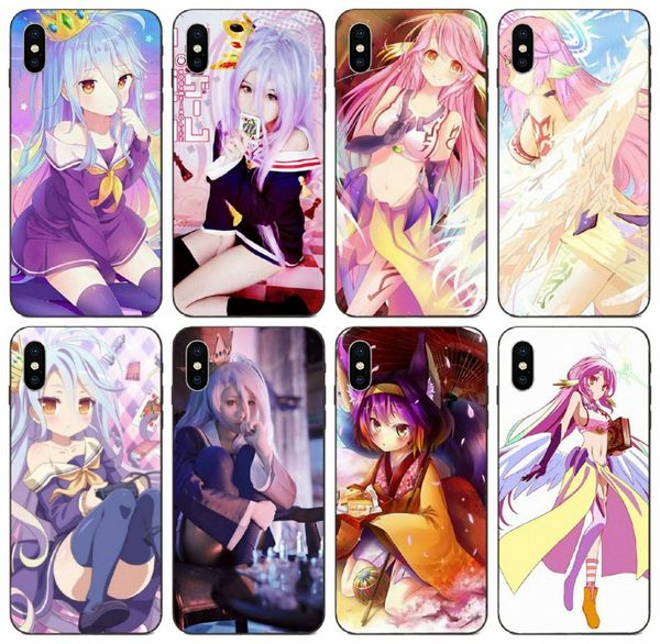 

tongtrade] comics manga caricature no game no life anime girl case for iphone 11 pro max x xs xr 8 7 6s 5s 5c plus huawei mate 20 case