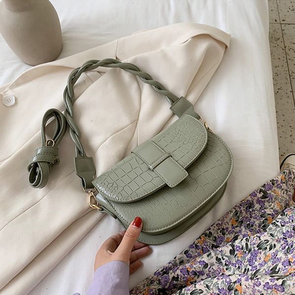 

stone pattern vintage women shoulder bag elegant small ladies tote hand bag schoudertas dames pu leather crossbody saddle