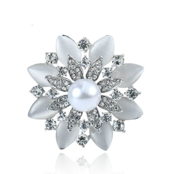 

rhinestone new brooch with diamond opal brooch accessories wholesale, Gray