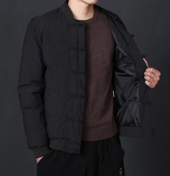

2020 new autumn and winter men's cotton jacket plus size warm baseball jacket men's solid bomber coat, Black