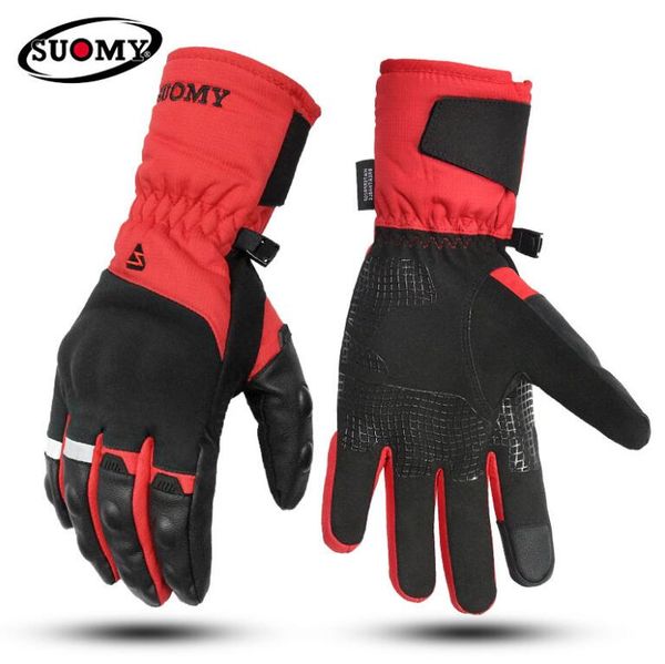 

зима мотоцикл езда перчатки длинные наездники мотоциклов оснащенный водонепроницаемым и утолщенные теплый сенсорный экран анти падающие перч, Blue;gray