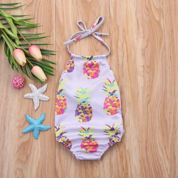 

2020 newborn baby girl one piece bikini swimsuit swimwear bodysuit bathing suit baby kid beach print wear beachwear clothing