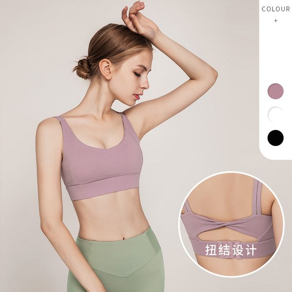 

women's shockproof running sports bra seamless hem beauty back luck yoga bra seamless sports active wear workout running, White;black