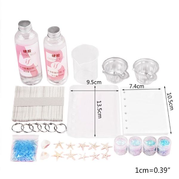 

1 set crystal epoxy resin notebook casting silicone mould craft making tool