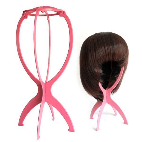 

plastic stable folding wig hair hat cap durable stand holder display hair accessories ---ms