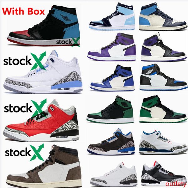 

1 high og wmns unc to chicago basketball shoes court purple game royal black white red pine green 1s men sneakers 3 cement chi october