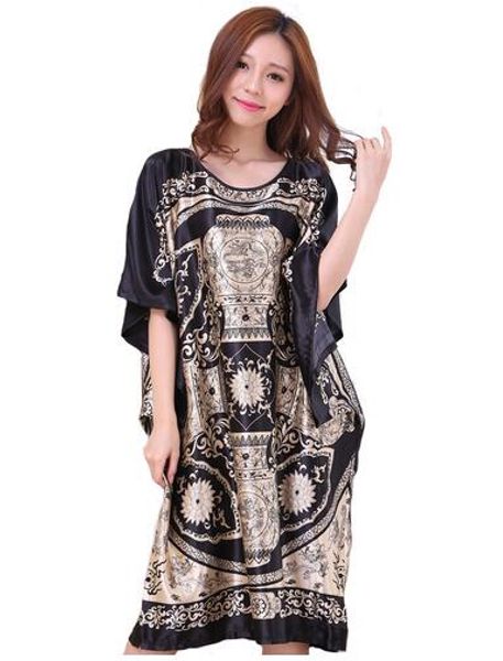 

plus size black women's summer lounge robe lady new home dress rayon nightgown large loose sleepwear bathrobe gown s002-b, Black;red