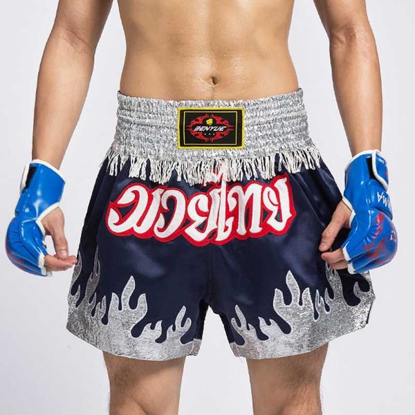 

colored kick boxing shorts rashguard pugilato crossfit shorts muay thai sport fisting kickboxing training trunks, Blue