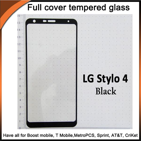 

2 5d tempered gla full cover creen protector curved edge with 10in1 package for lg tylo3 tylo4 k10 2018 k30 q7 x power3