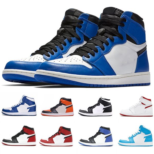 

Mens Court Purple 1s basketball shoes mens Court Purple Black Toe Shadow Bred Banned hattered Backboard UNC sports outdoor athletic sneakers