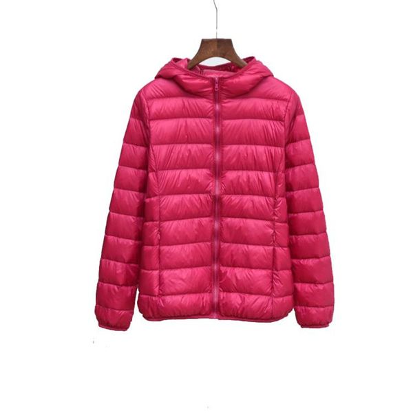 

winter hooded coats light thin white duck down jackets big size women down jacket short paragraph coat female jackets wz541, Black