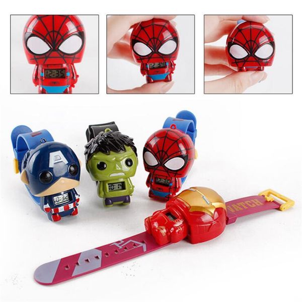 

electronic kids toys watch marvel avengers spiderman hulk ironman figure model toys kids birthday gift watch ss312