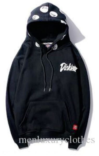 

dickies марка мода мужские фуфайки sup письма с капюшоном осень dk весна толстовки флис зима пуловеры бесплатная доставка, Black
