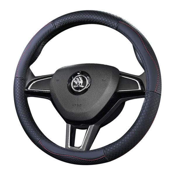 

layer leather wheel steering covers for fabia octavia scout rapid spaceback superb kodiaq karoq roomster praktik