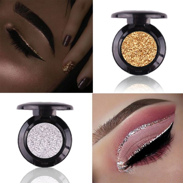 

new 9 colors glitter single diamond eyeshadow make up cosmetic long lasting pressed metallic shimmer eye shadow powder palette