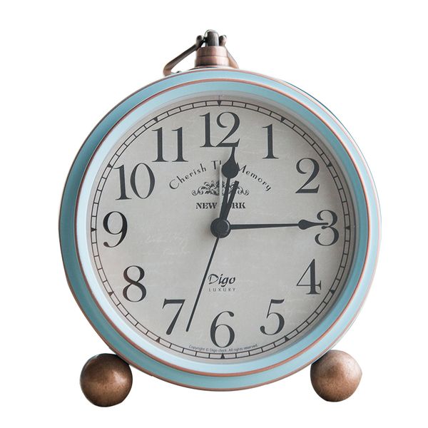 

nordic alarm clock of children beside retro mediterranean mute wecker of home bedroom decoration pointer electronic clock simple