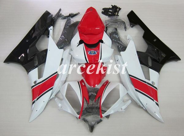 

новый abs литья под давлением для мотоциклов обтекатели kit подходит для yamaha yzf-r6 2006 2007 06 07 r6 пользовательские красный белый чер