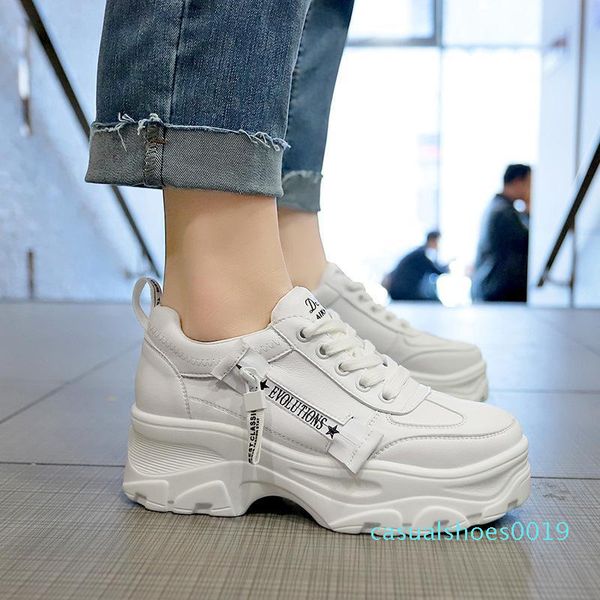 

2019 women shoes spring white shoes sneakers women fashion brand retro platform shoes woman ladies footwear breathable c19, Black
