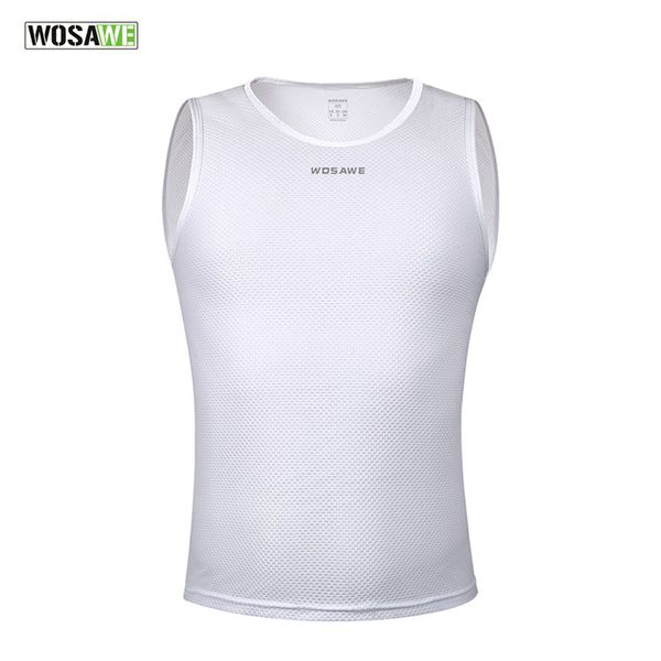 

wosawe men cycling vest sleeveless cycling cool running riding vest clothing, Black