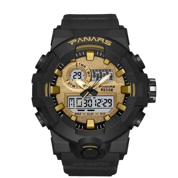 

trend men's anti fall big screen multi function luminous electronic watch watch men montre homme montre homme sport, Slivery;brown