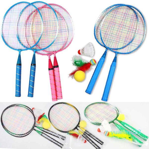 All'ingrosso-1 paio di racchette da badminton per bambini giovani sport tuta da cartone animato giocattolo per bambini B2Cshop