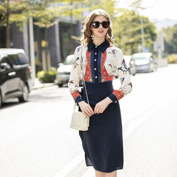 

весна 2020 новые женщины роскошный дизайн вечернее платье полный рукав повседневный стиль платье знаменитости лето рабочая рубашка пакет хип, Black;gray