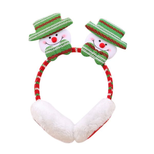 

christmas headwears cute cartoon faux fur plush earmuffs christmas party costume accessoriesde