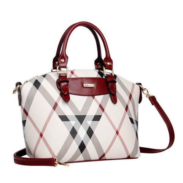 

wholesale fashion vintage tote shell handbags women plain shoulder bags designer big handbags for women crossbody wine red black khaki bags