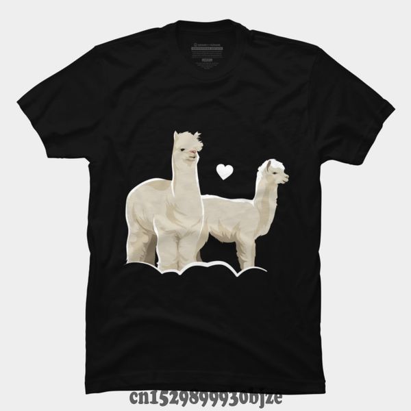 

men's t-shirts fashion summer t shirt alpaca love mens, White;black