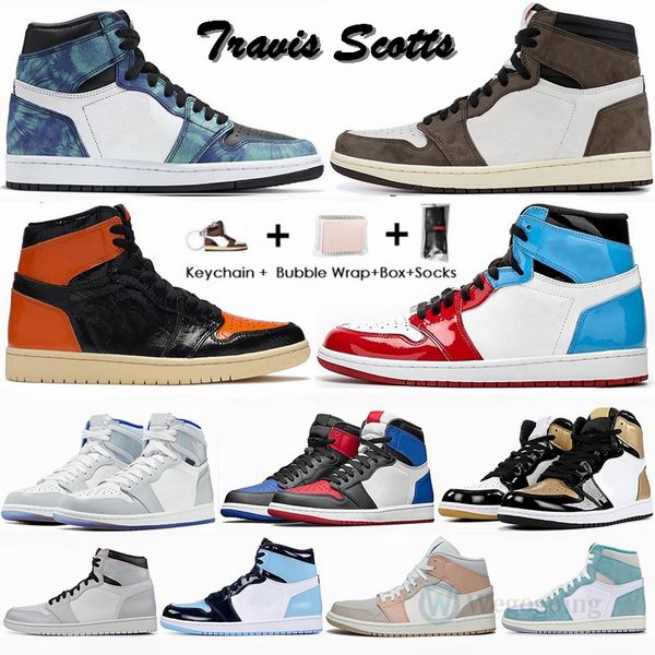 

1 high travis scotts low bloodline shattered backboard 3.0 mens basketball shoes 1s fearless unc bred jumpman sports sneakers with box 36-47