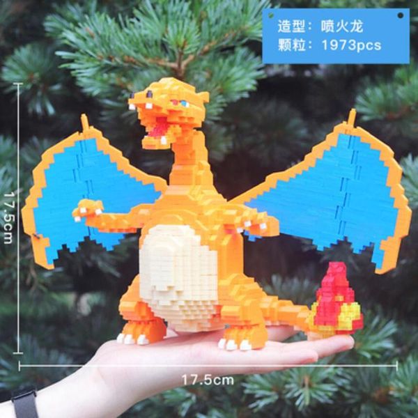 

чакра 6608 charizard покемон дракон 3d модель 2080pcs небольшой мини алмазные блоки блоки строительные блоки игрушки для дети нет коробка
