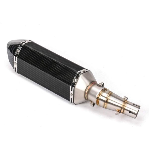 

motorcycle slip on exhaust system mid pipe with muffler fit for ninja 250 ninja 300 2008 2009 2010 2011 2012 2013-2017