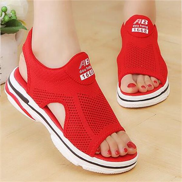 

women sandals breathable comfort ladies summer shoes red black women sandals platform sandals
