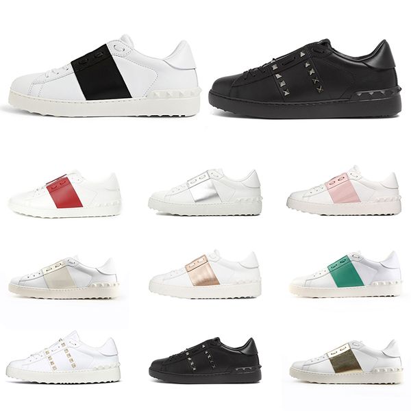 

platform shoes men women triple black green pink red stripe mens womens leather casual shoe walking hiking size 35-46