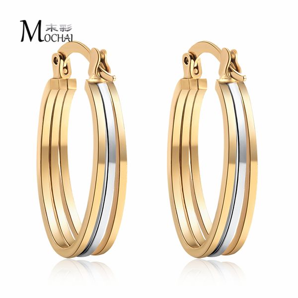 

fashion silver gold color dangle earrings small classic oval hoop earring for women jewelry 2019 15mm zk40, Golden;silver