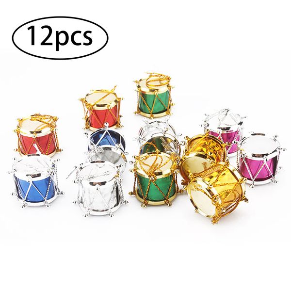 

christmas tree ornament snare drum tree hanging ornaments xmas decor 3cm*12pcs as shown