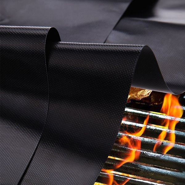 

barbecue grilling bbq grill mat portable non-stick and reusable make grilling easy 33*40 cm,0.2 mm black oven late mats